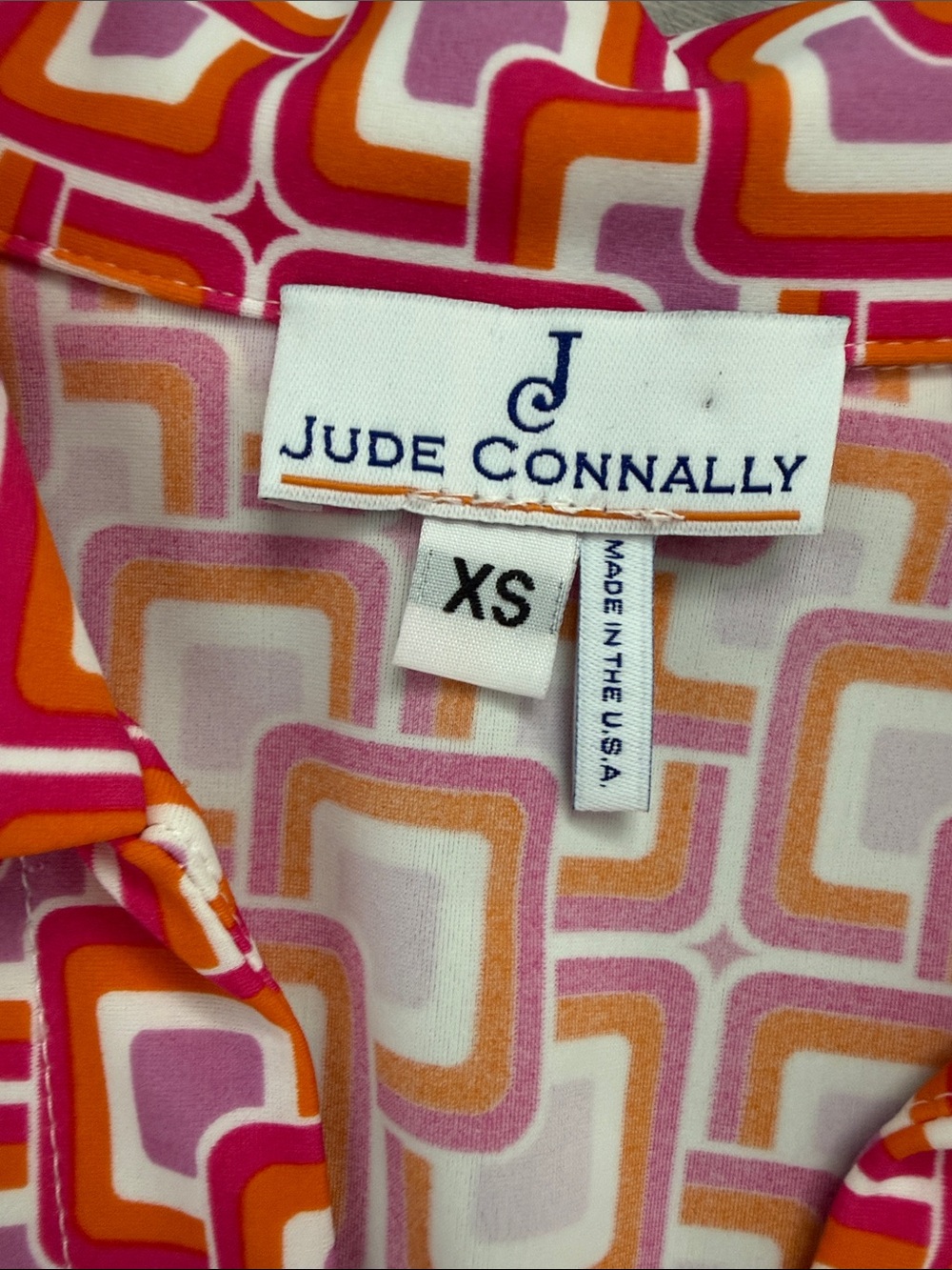 Jude Connally geometric Print Pink & purple and orange Women's Shirt Dress - Picture 2 of 5